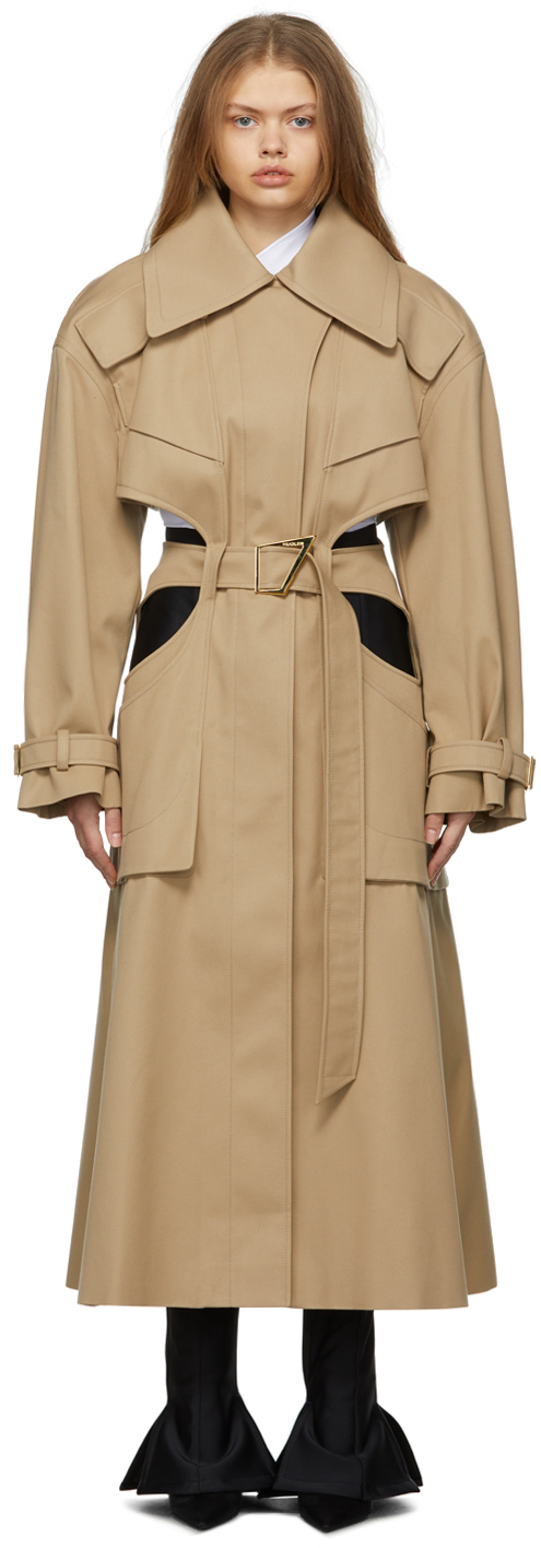 mugler trench coat