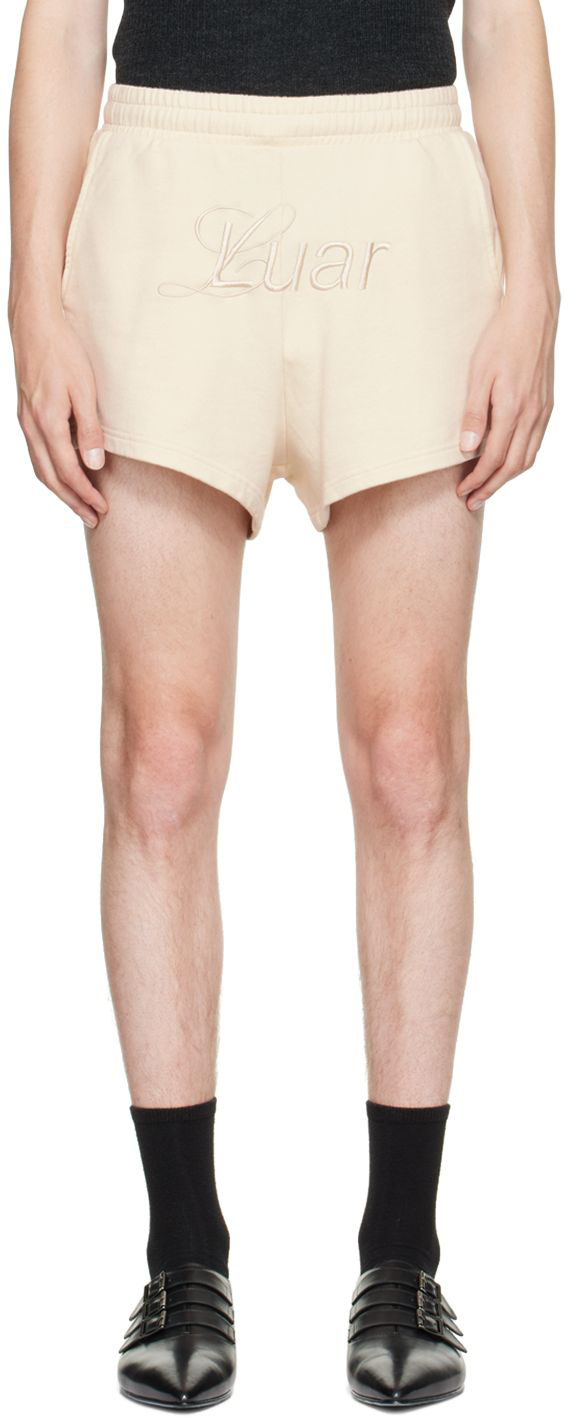 luar off white embroidered shorts
