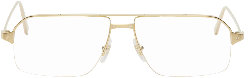 Cartier Gold Half-Rim Aviator Glasses