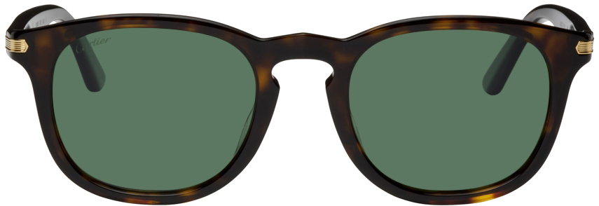 Cartier Tortoiseshell Acetate Signature C de Cartier Sunglasses