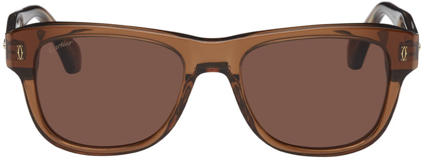 Cartier Brown Acetate Sunglasses