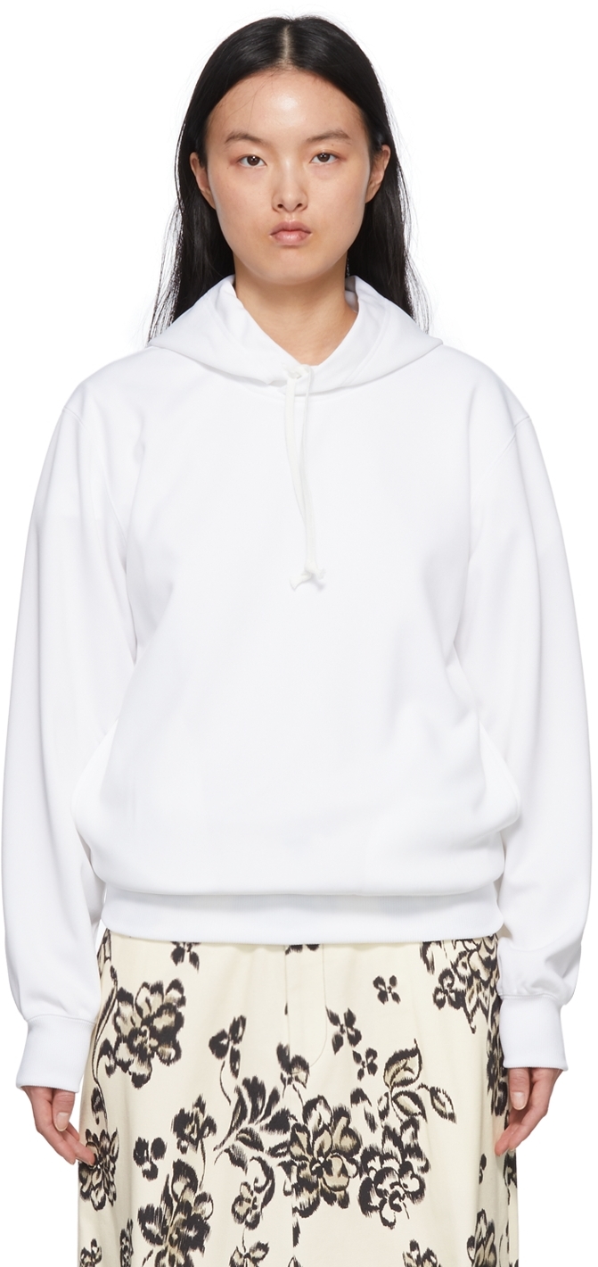 White Polyester Hoodie