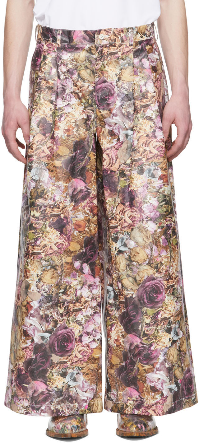 Comme Des Garçons Homme Deux Multicolor Jacron Paper Trousers In 1