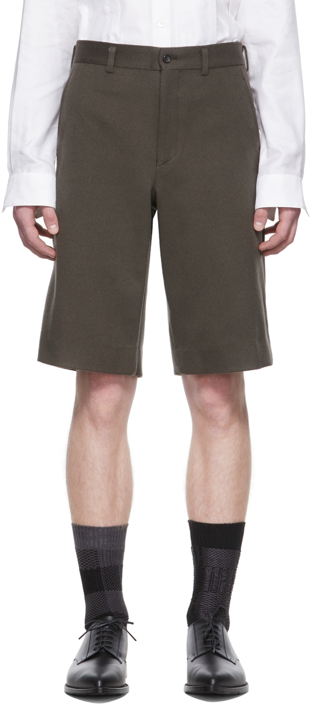 Grey Wool Shorts