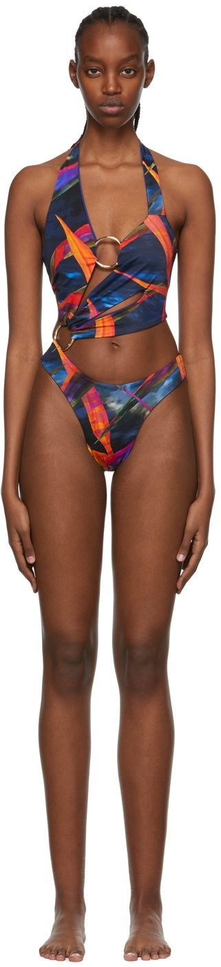 Louisa Ballou Multicolor Recycled Nylon One-Piece Swimsuit
