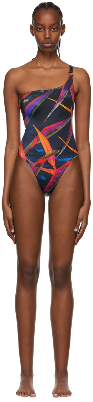 Multicolor Recycled Nylon One-Piece Swimsuit