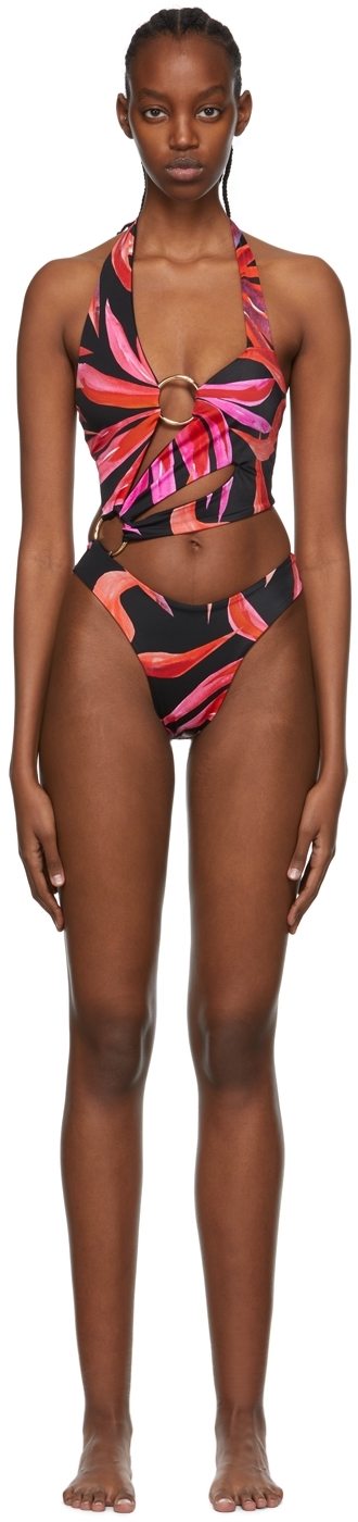 SSENSE Exclusive Black Recycled Nylon One-Piece Swimsuit