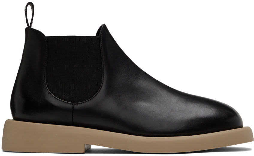 Marsèll Black \u0026 Beige Gomme Beatles Chelsea Boots