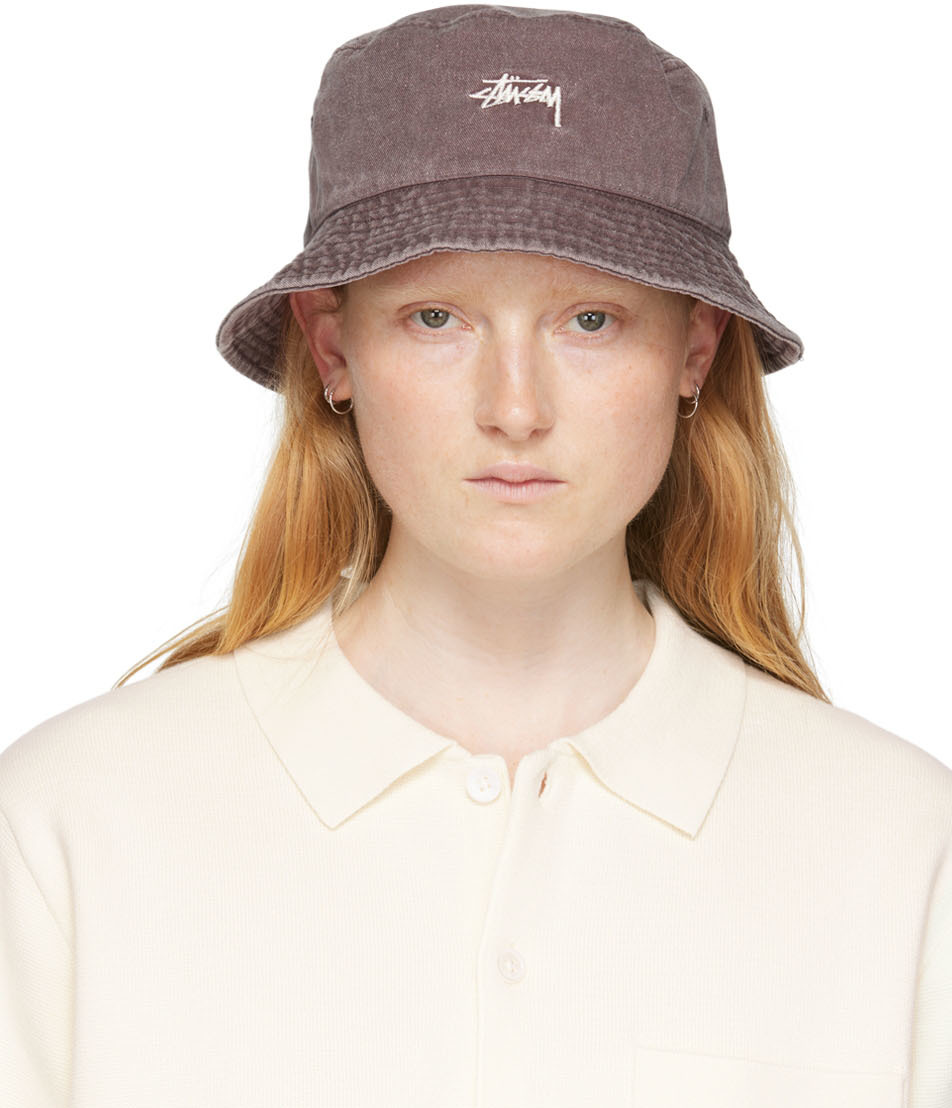 Stüssy Brown Washed Stock Bucket Hat
