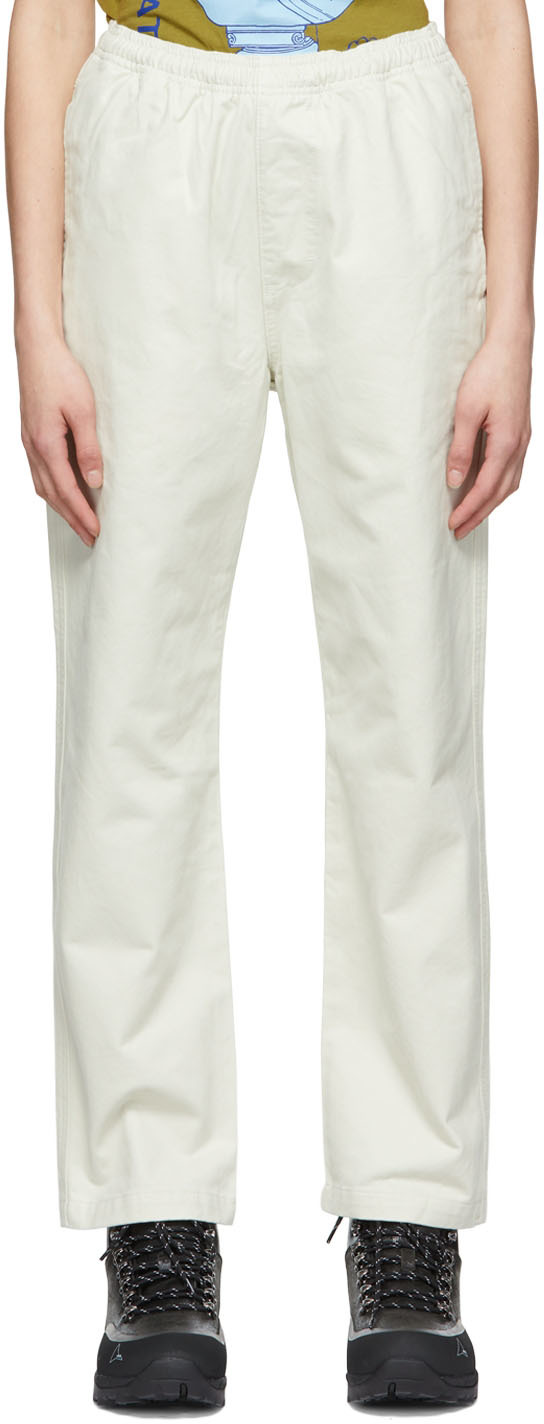 Stussy Off-white Beach Trousers In Bone | ModeSens