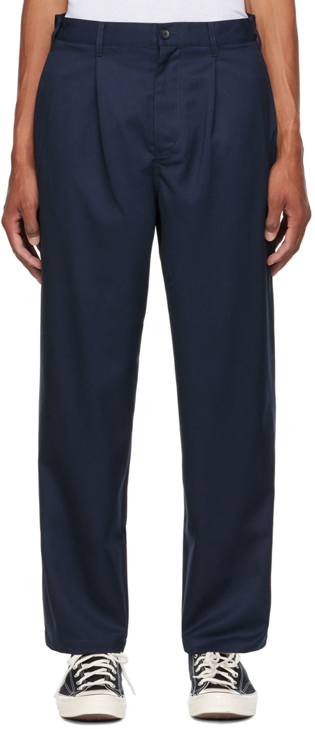 Stüssy Navy Polyester Trousers