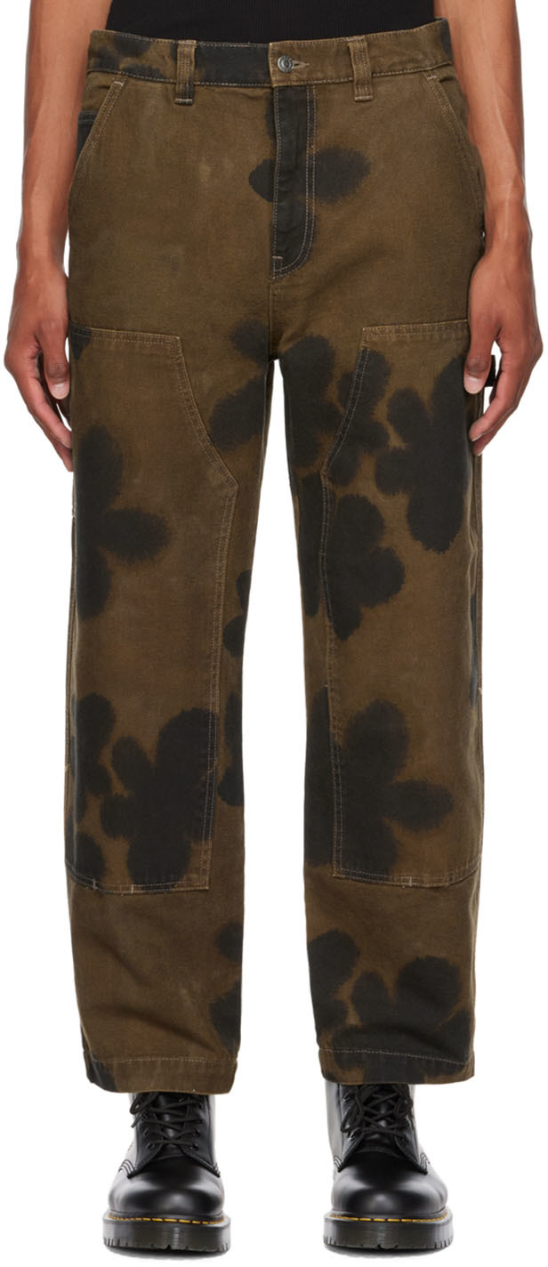 STUSSY FLORAL DYE WORK PANT 22ss des-heros.fr