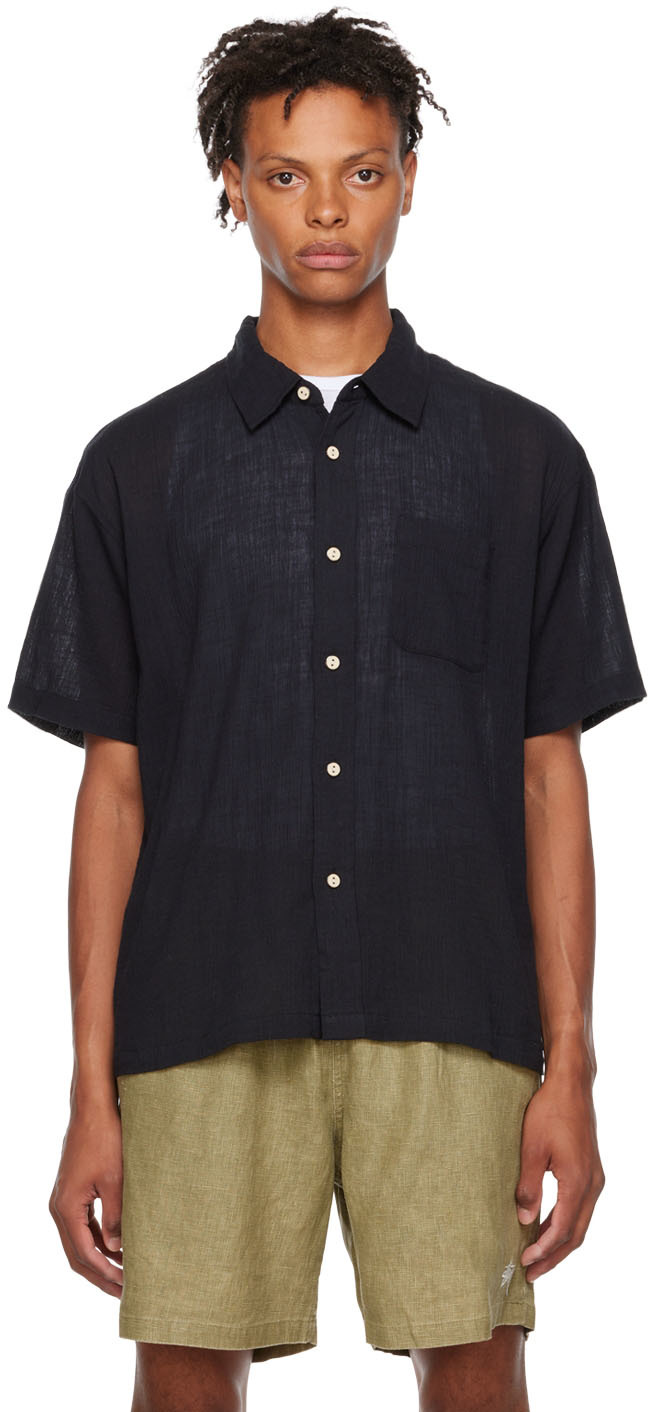 STUSSY WRINKLY COTTON GAUZE SHIRT