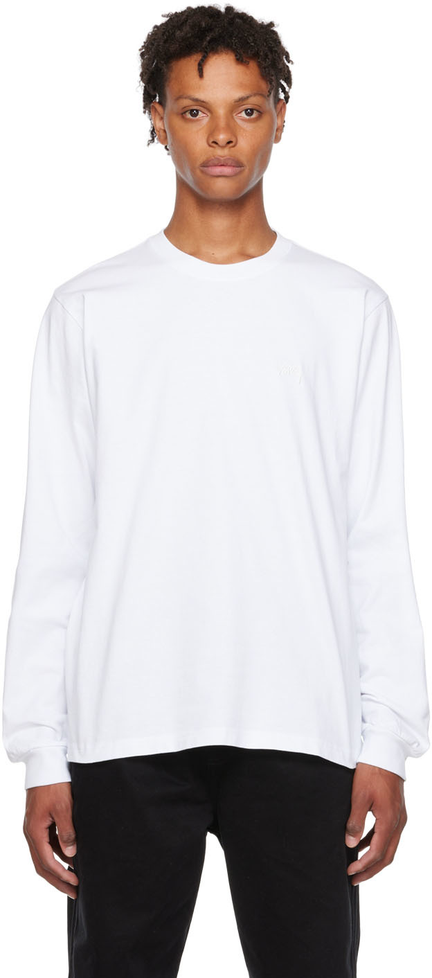 Stüssy White Cotton Long Sleeve T-Shirt