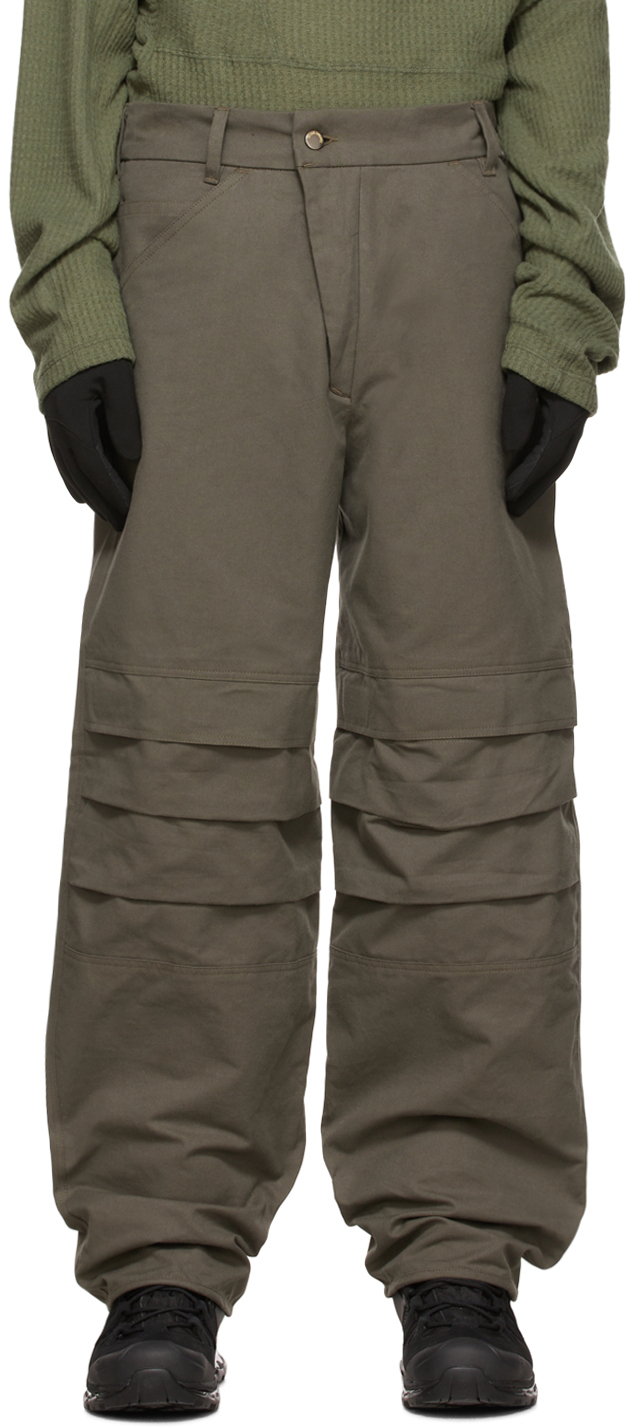 Bryan Jimenez SSENSE Exclusive Taupe Cotton Trousers | Smart Closet
