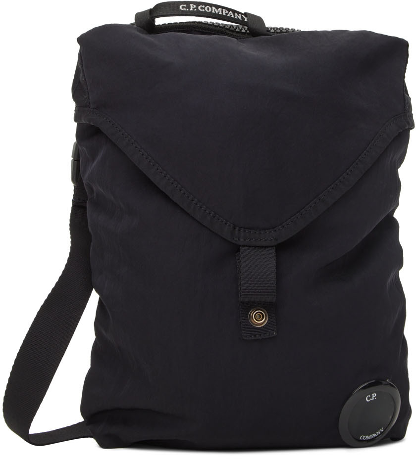 C.p. Company Black Nylon Crossbody Messenger Bag In 888 Total Eclipse