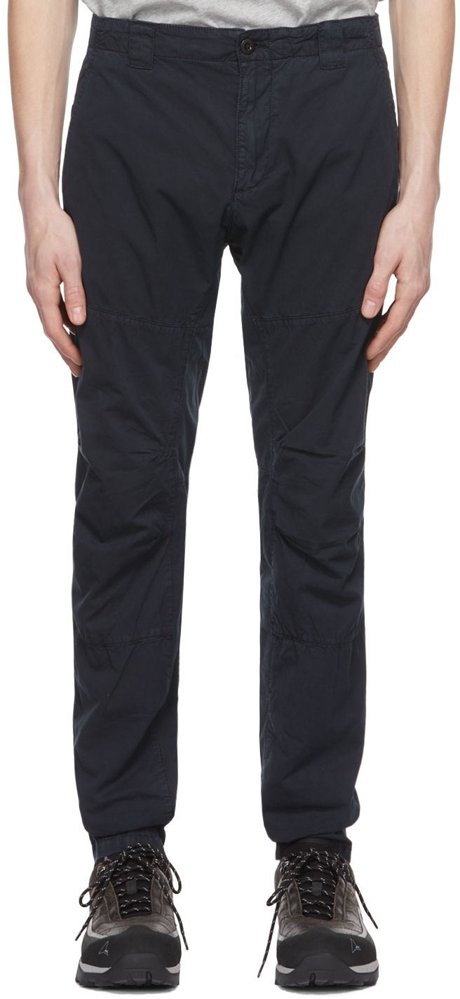 C.P. Company: Navy Cotton Trousers | SSENSE