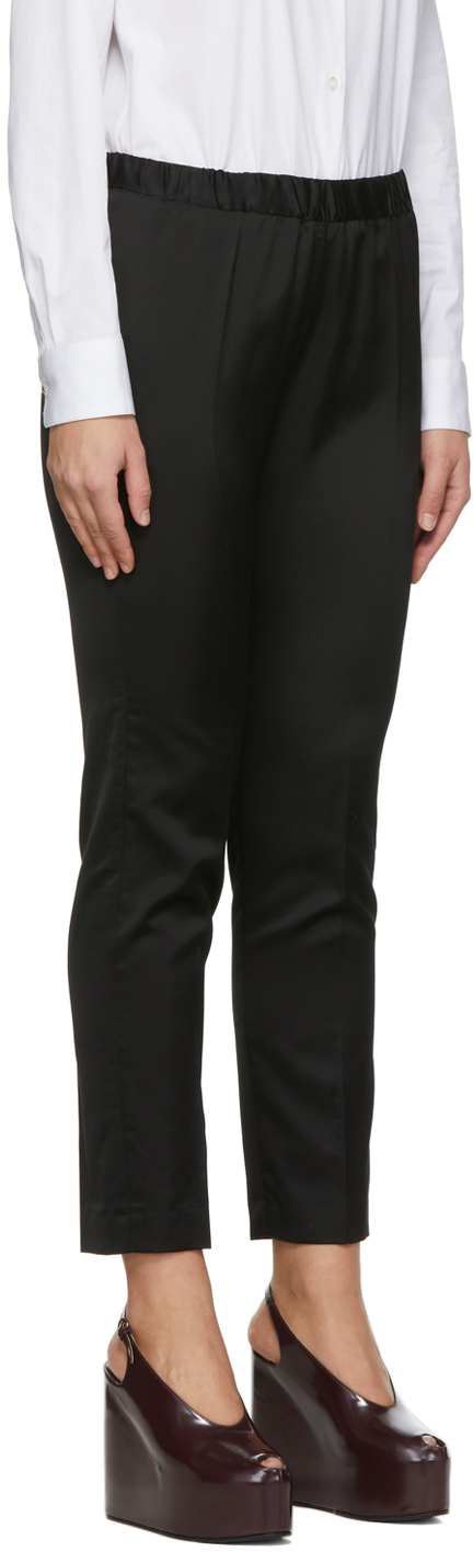 Dries Van Noten Black Viscose Trousers In 900 Black