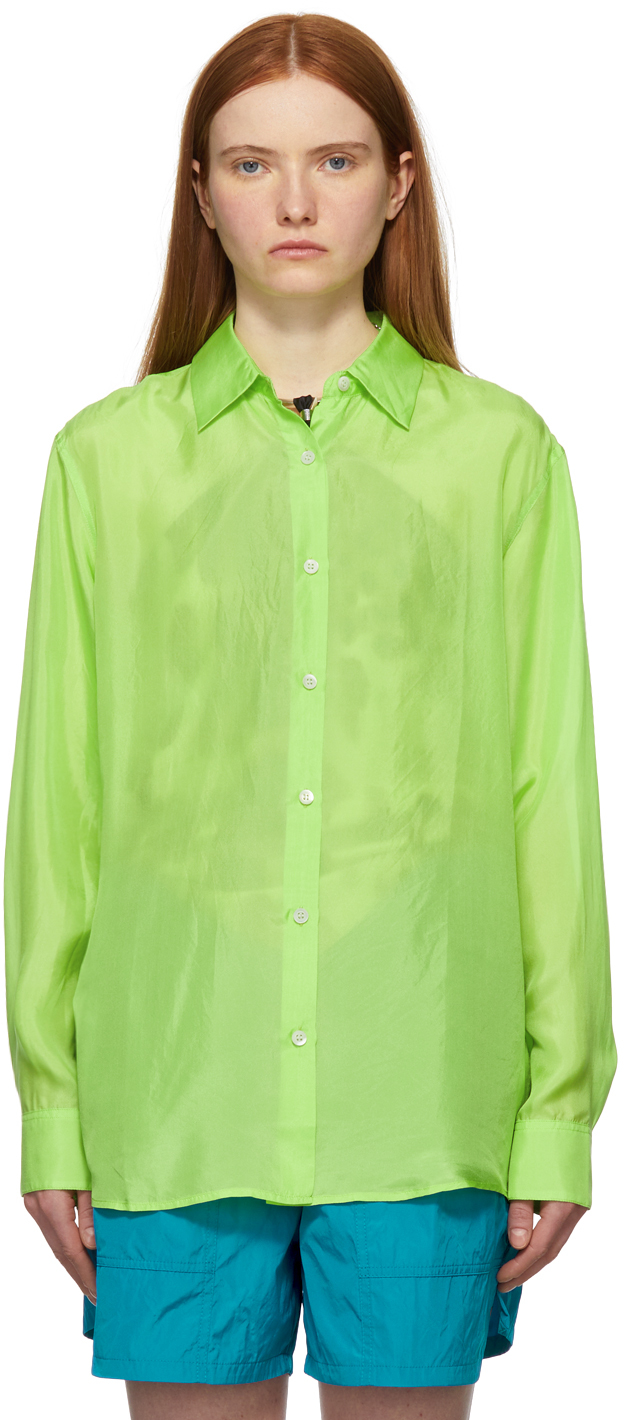 Green Clavelly Shirt by Dries Van Noten on Sale