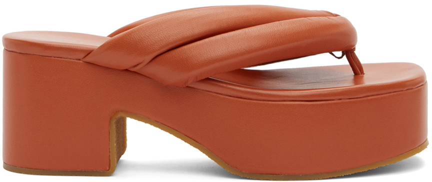 orange platform sandals