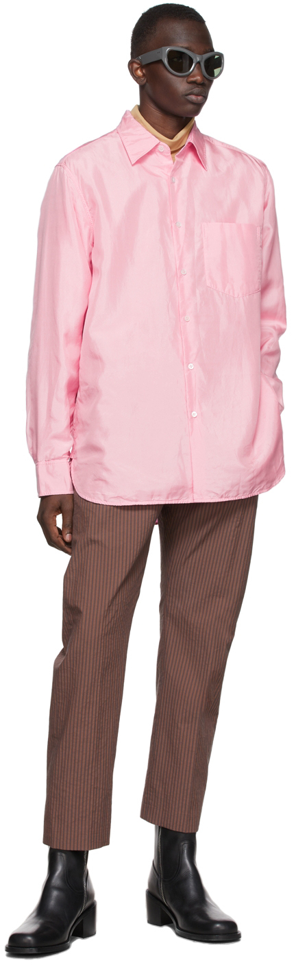 Dries Van Noten ブラウン ストライプ パンツ