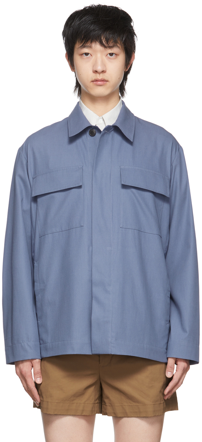 Dries Van Noten: Blue Cotton Shirt | SSENSE