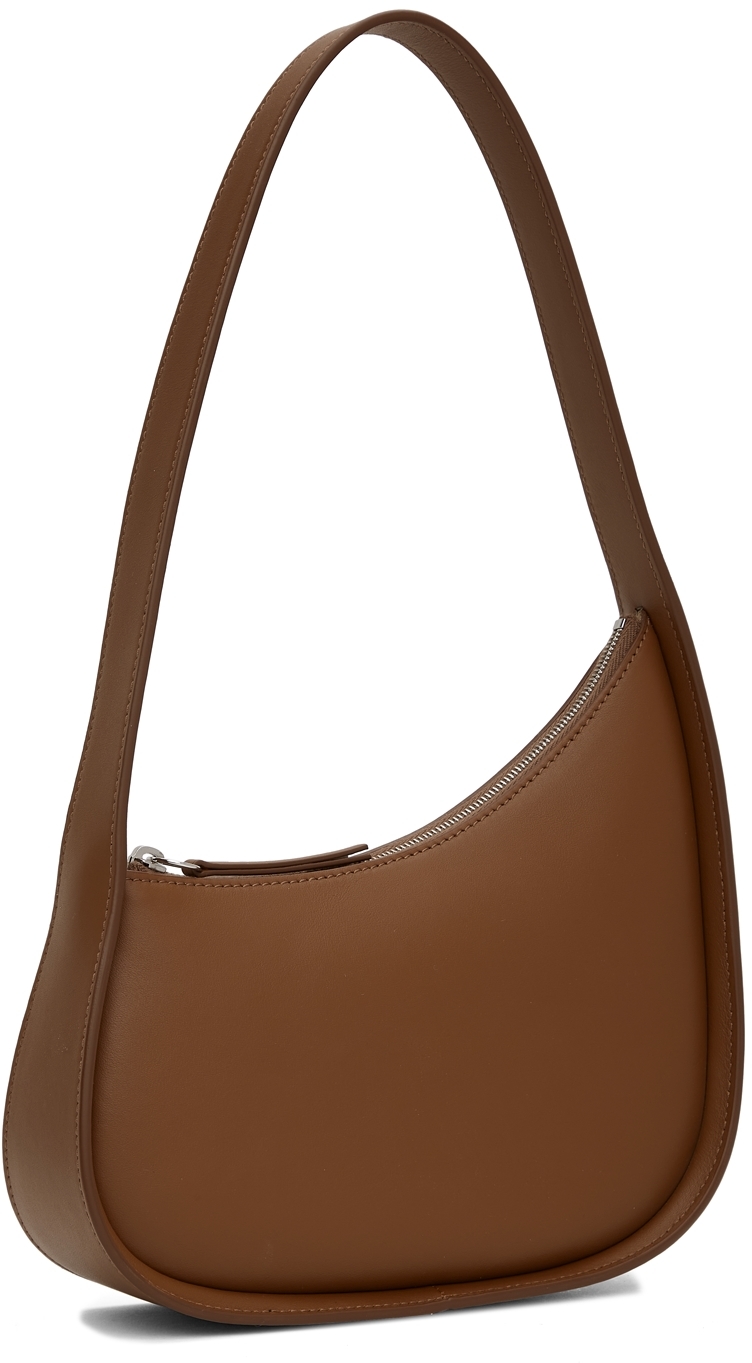 The Row Half Moon Leather Shoulder Bag - Brown - ShopStyle