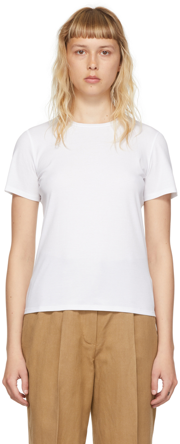 White Wesler T-Shirt by The Row on Sale