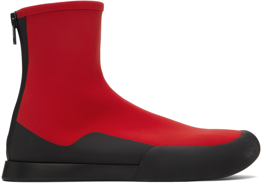 Red TR Ankle Boots