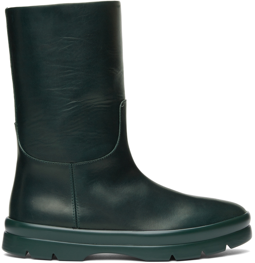 The Row Green Billie Low Boots