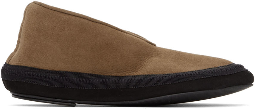 The Row Tan Shearling Fairy Loafers Smart Closet