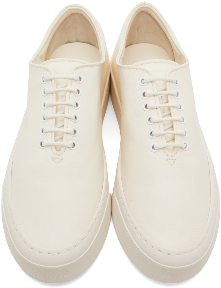 The Row White Marie H Lace-Up Sneakers | Smart Closet