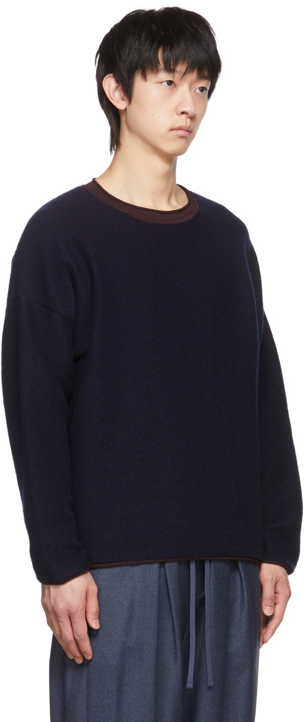The Row Navy Ebbe Sweater In Drn Dark Navy