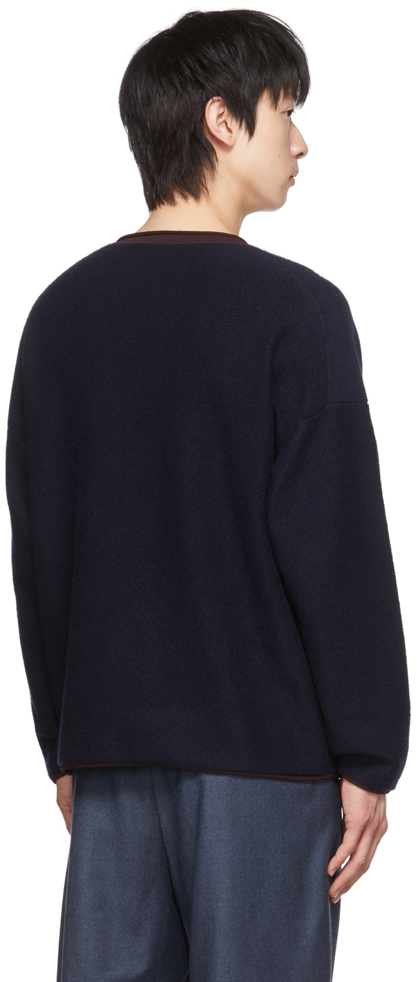 The Row Navy Ebbe Sweater In Drn Dark Navy