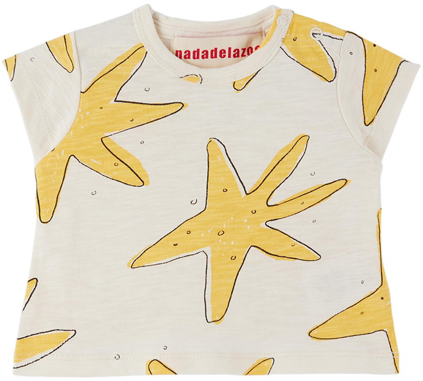 Nadadelazos Baby White Sea Stars T-shirt
