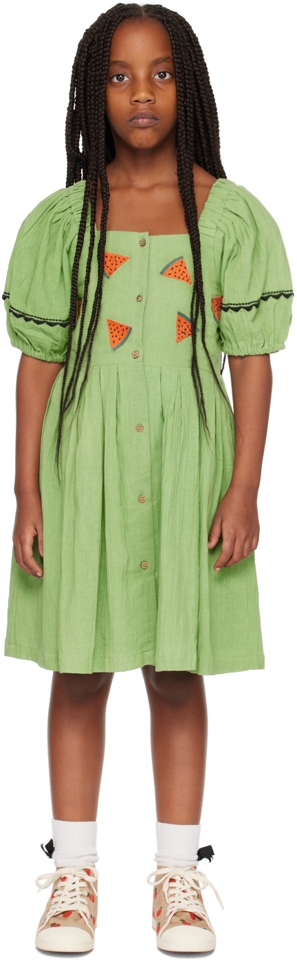 Nadadelazos Kids Green Watermelon Dress