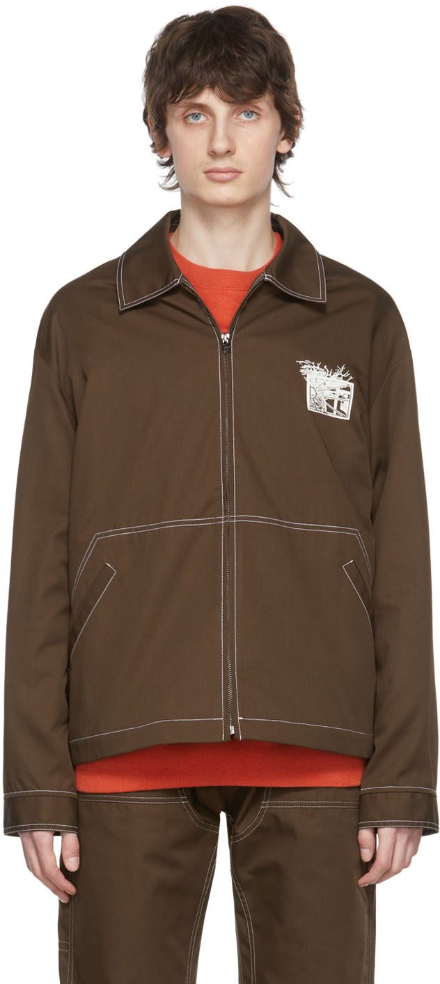 Brown Polyester Jacket