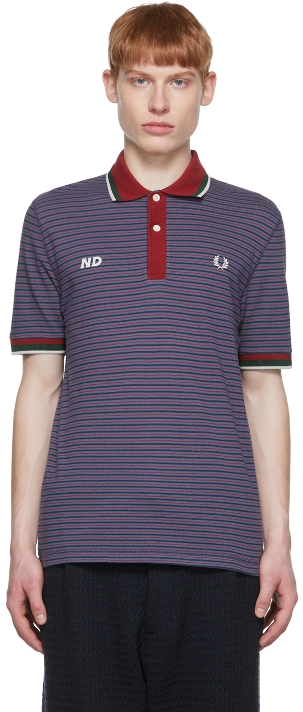 Nicholas Daley Navy Fred Perry Edition Cotton Polo