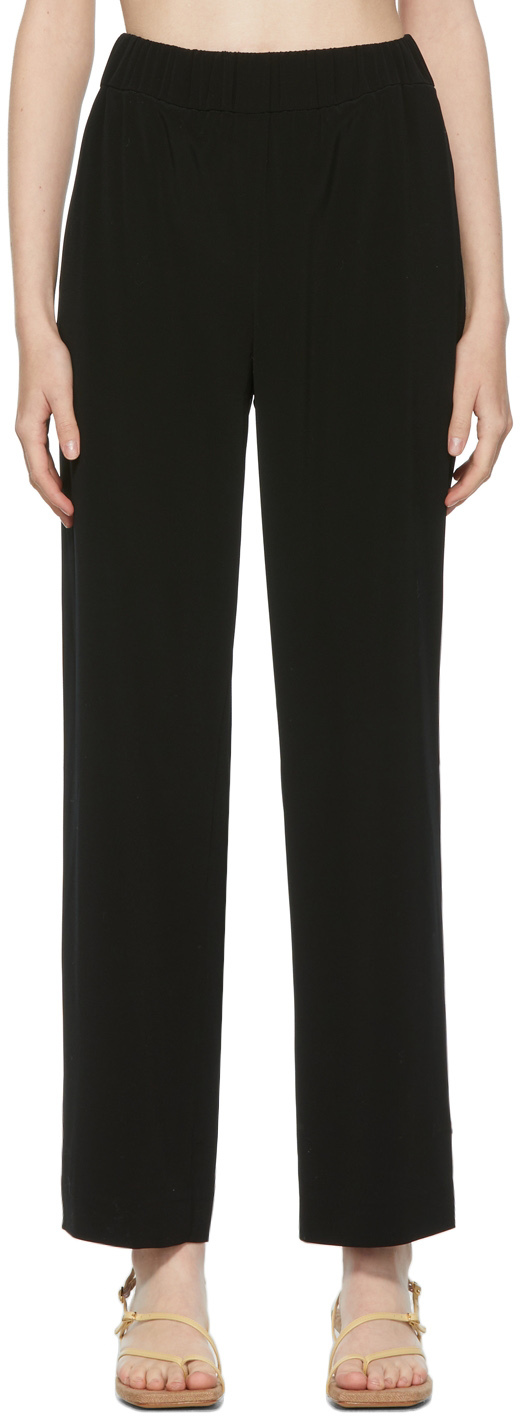 CO: Black Elastic Waist Japanese Trousers | SSENSE