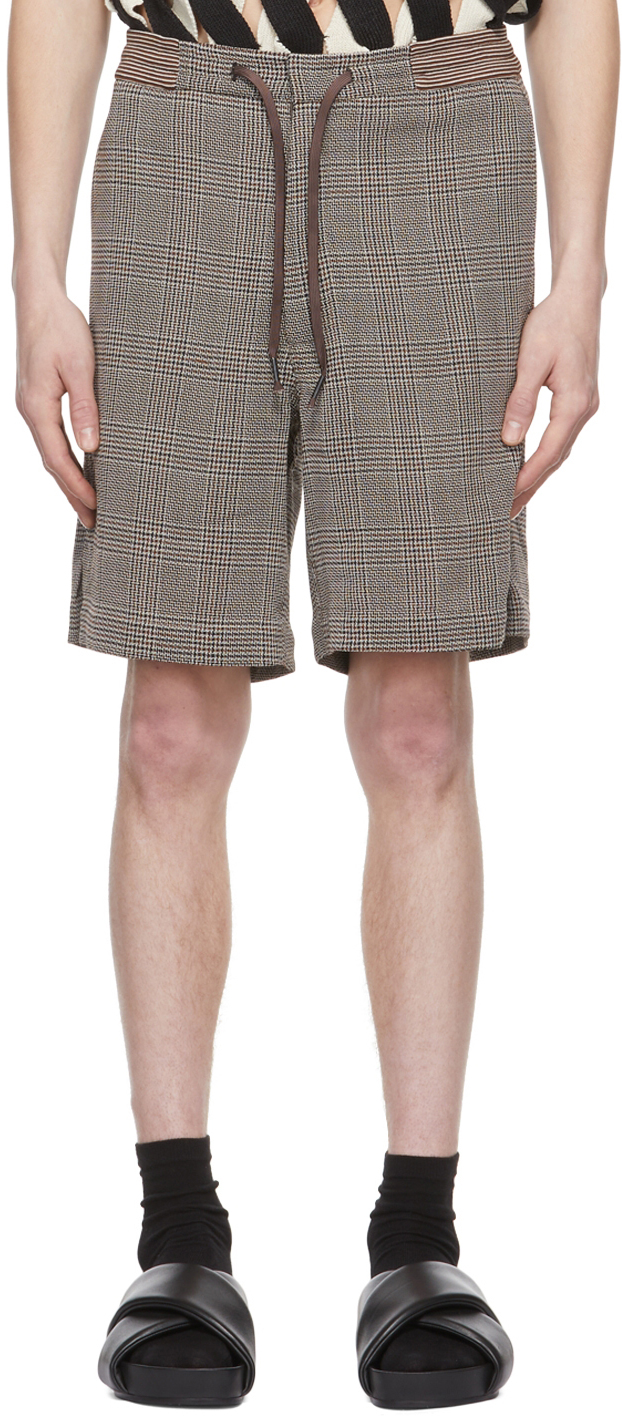 Cornerstone Brown Wool Shorts