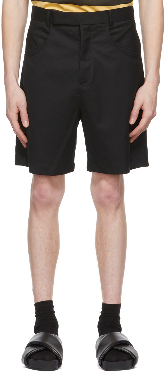 Cornerstone Black Wool Shorts