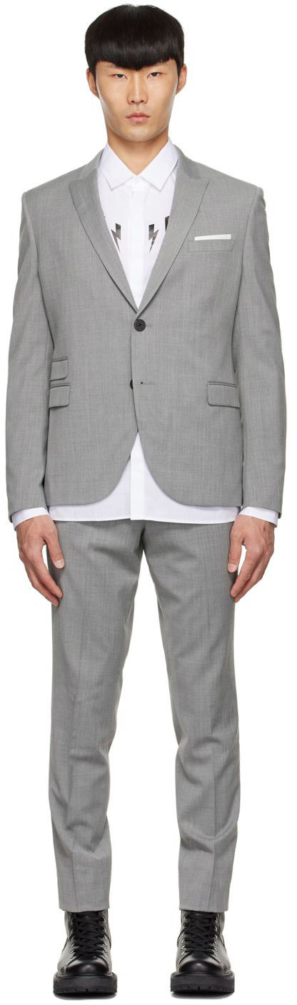 Gray Polyester Suit SSENSE Men Clothing Suits 
