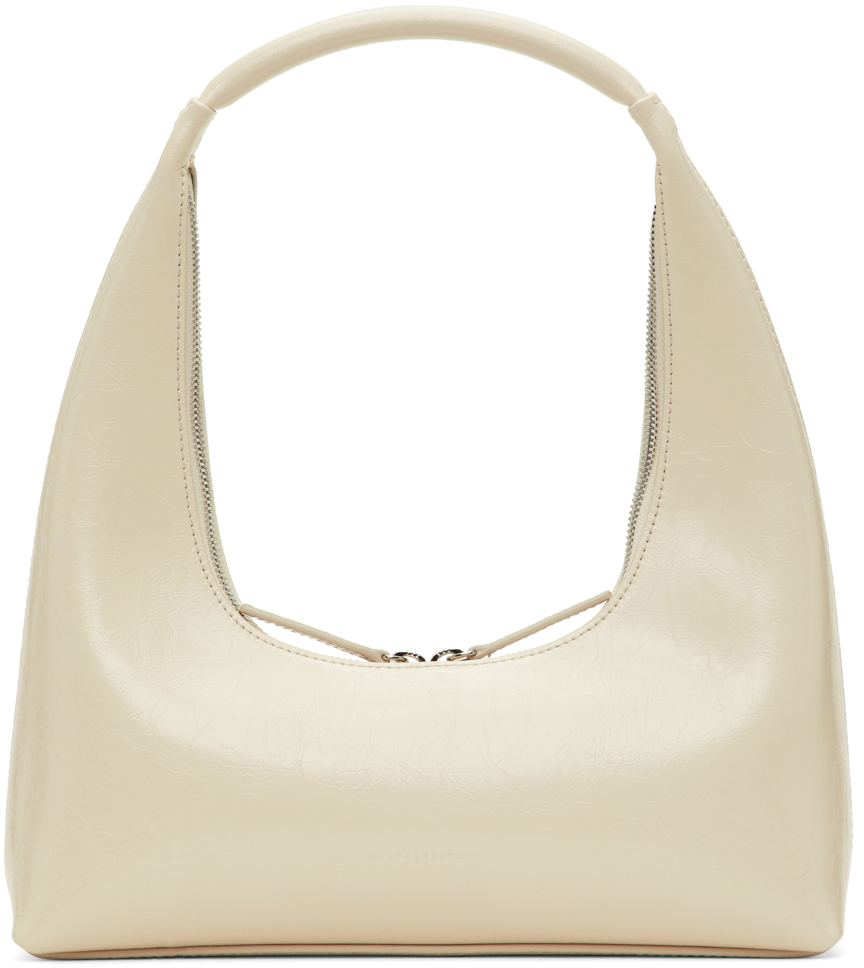 Marge Sherwood Off-White Crinkled Shoulder Bag
