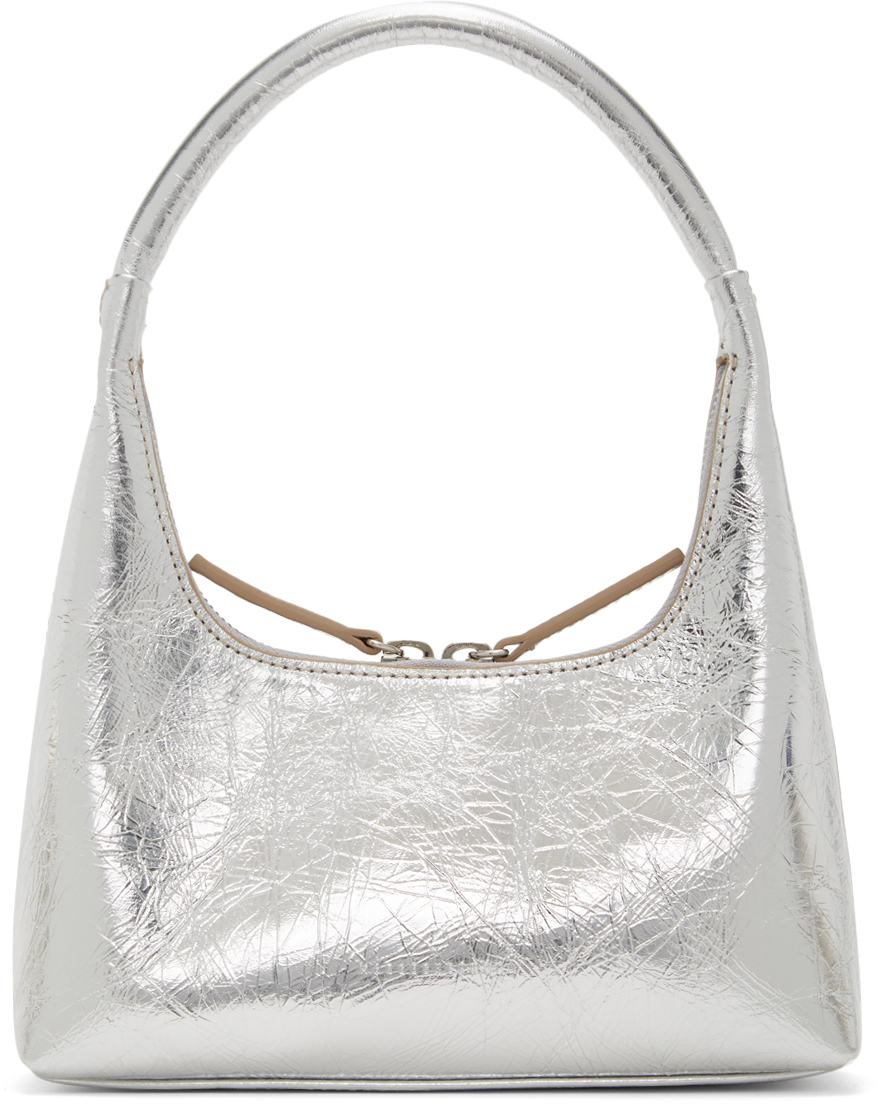 Marge Sherwood Silver Crinkled Leather Bag | ModeSens