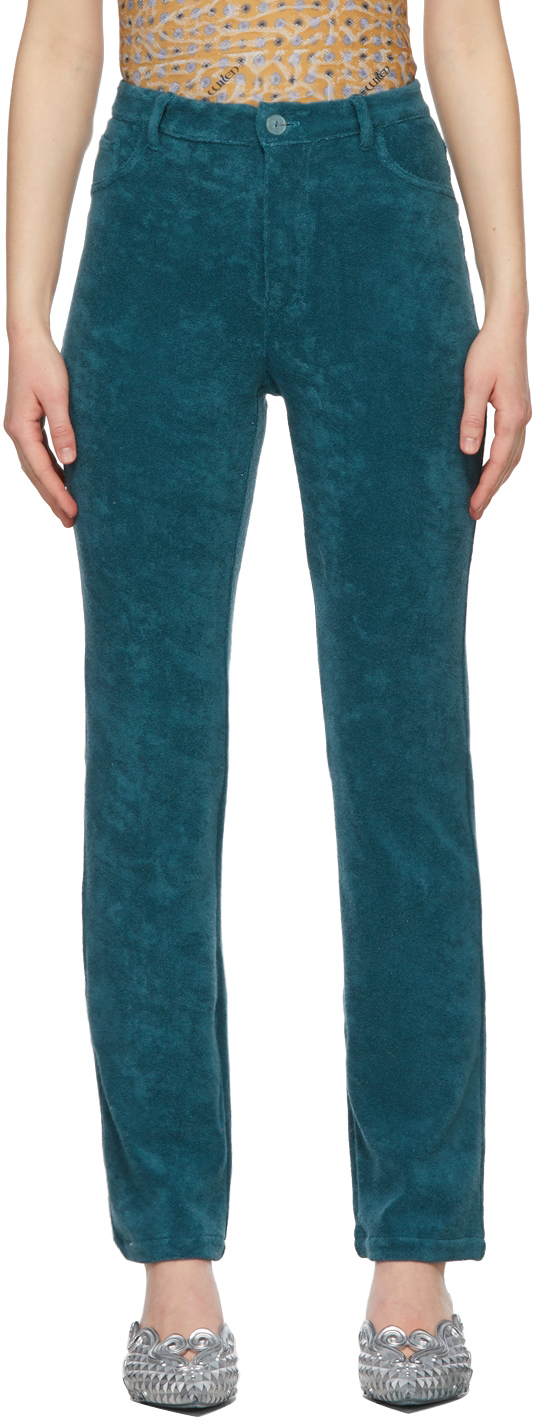 Maisie Wilen SSENSE Exclusive Green Mokumentary Trousers