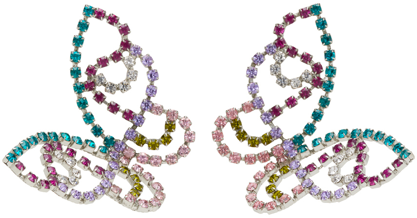 Multicolor Medium Butterfly Earrings