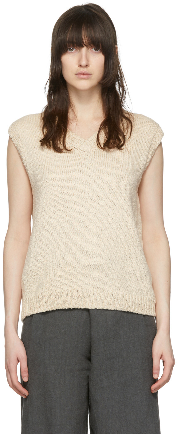 Off-White Cotton Sweater Vest