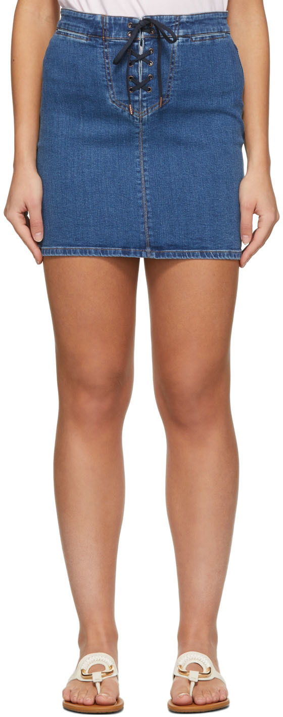 See by Chloé Blue Denim Miniskirt