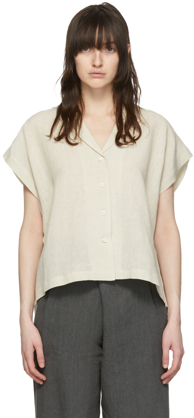 Beige Linen Shirt