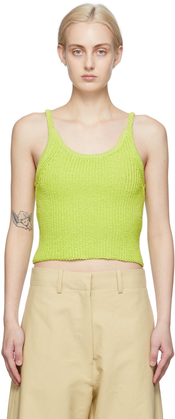 Green Knit Tank Top